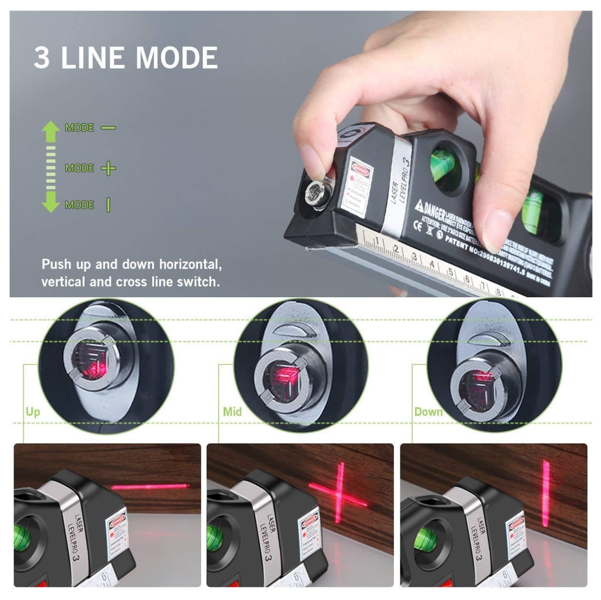 Nivel Laser 3 Burbujas Cinta Metrica